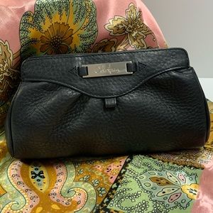 Cole Haan Black Pebbled Leather Clutch
